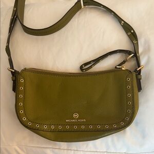 Michael Kors Studded Olive Crossbody Bag